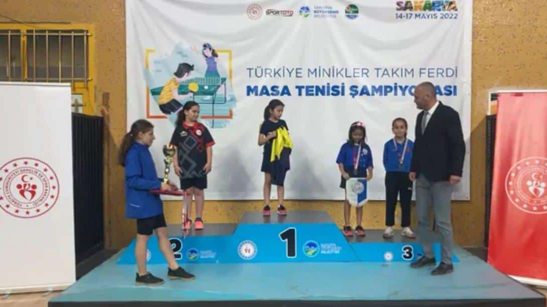 Kızımız Masa Tenisinde Türkiye Üçüncüsü